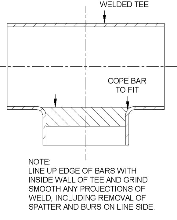 Barred tee drawing