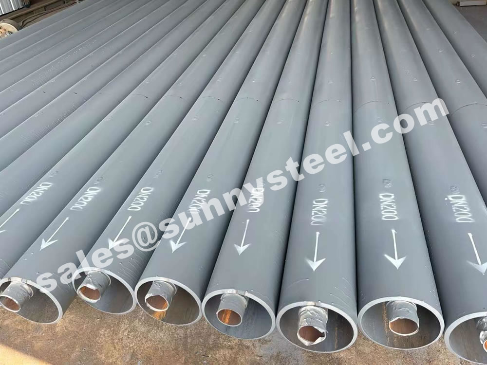 Dual sleeve pipe with DN200 diameter