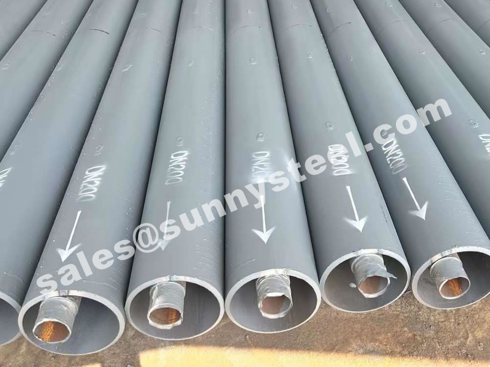 Dual sleeve pipe with DN200 diameter