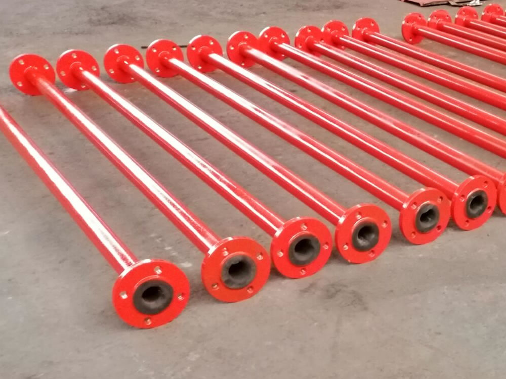 Small diameter rubber lined pipe