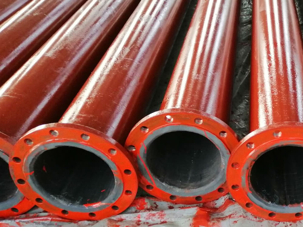 Small diameter rubber lined pipe