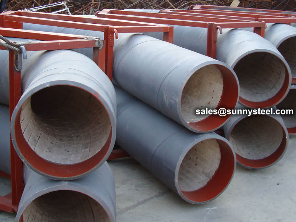 Abrasive Materials Ceramic Lined Bend Pipe