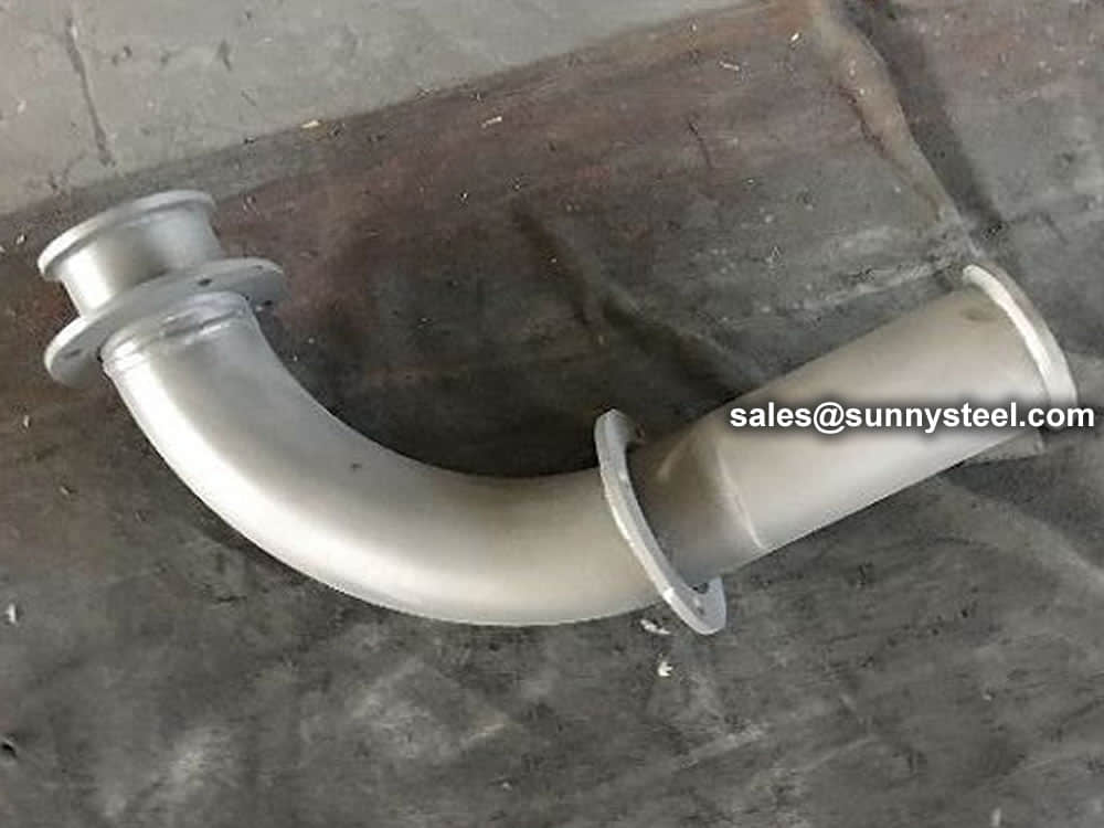Alumina Ceramic Lined Pipe Elbow With Loop Flange