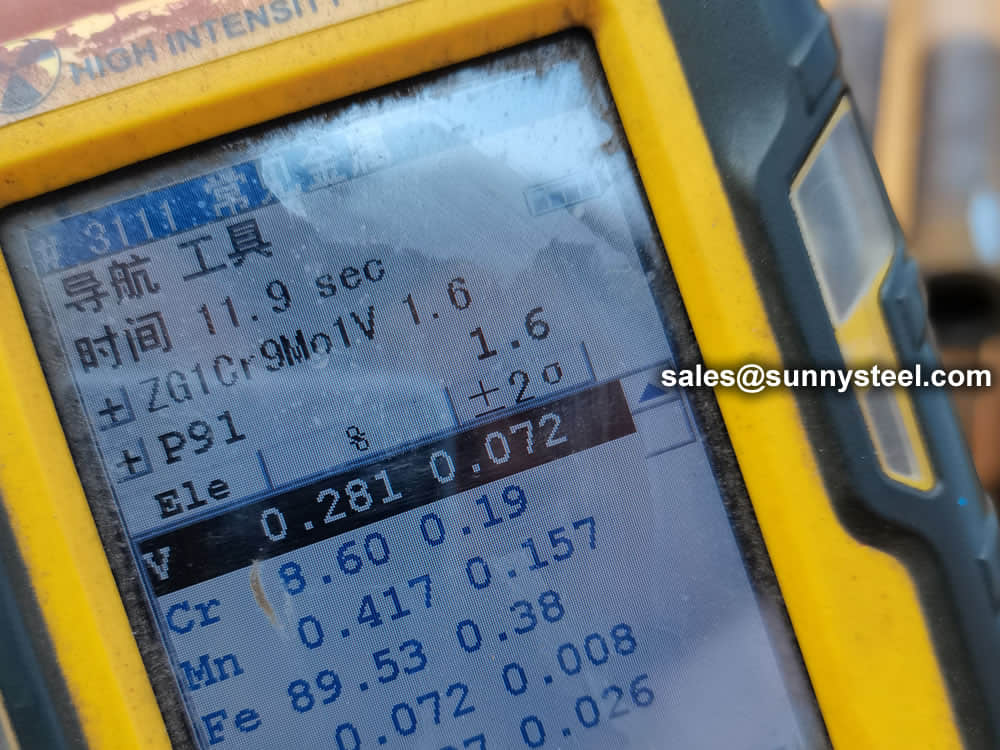 ASTM A213 Gr T91 Tubing PMI test