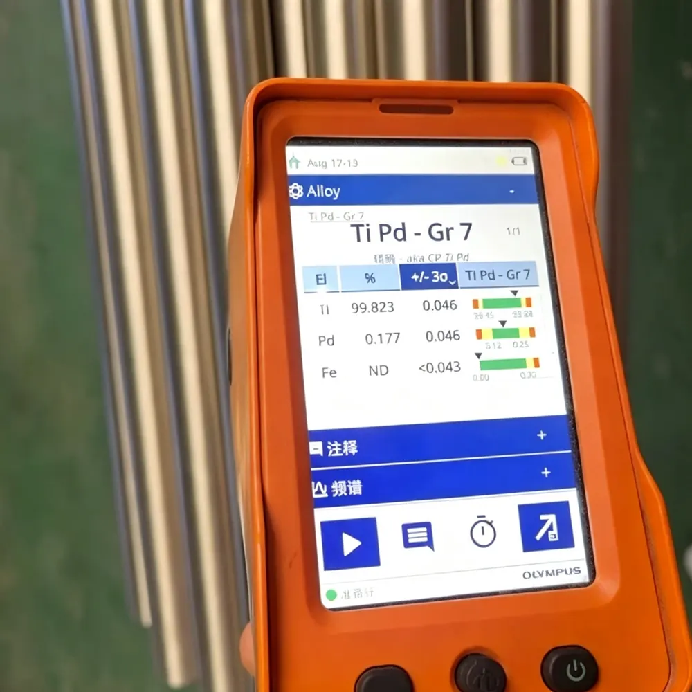 Pickled Grade7 Ti-0.2Pd titanium seamless tube bundle for heat exchangers