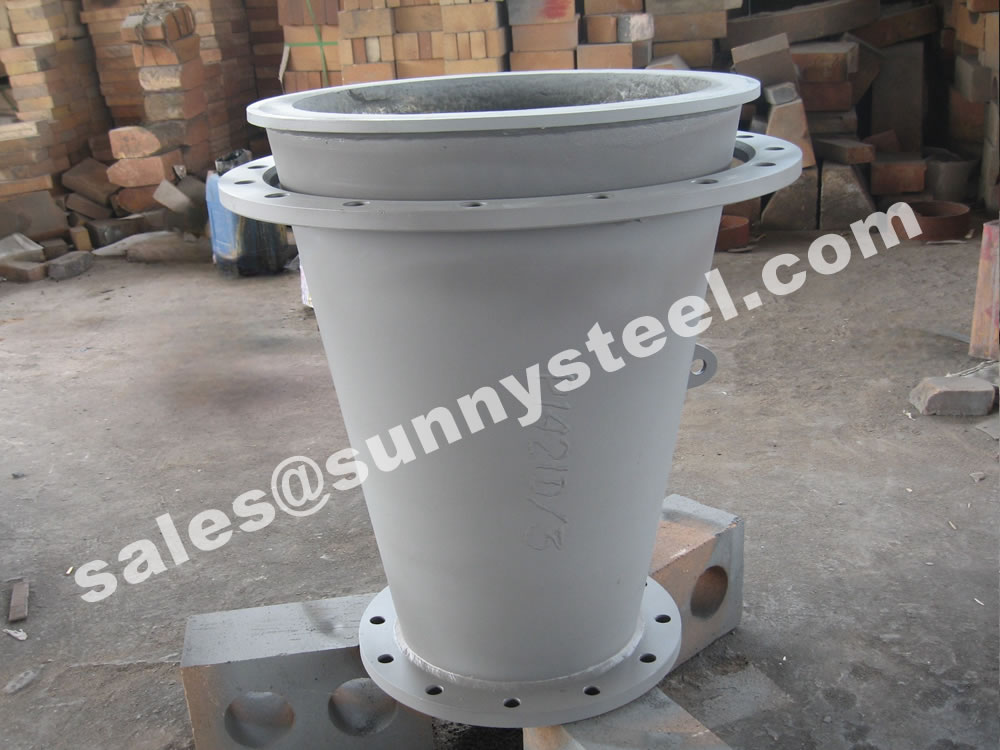 Cast basalt lined Reducer with flange