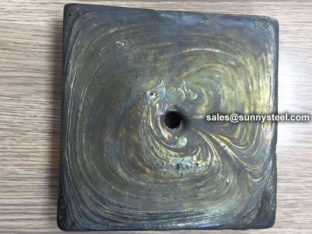 Cast basalt tile with one hole