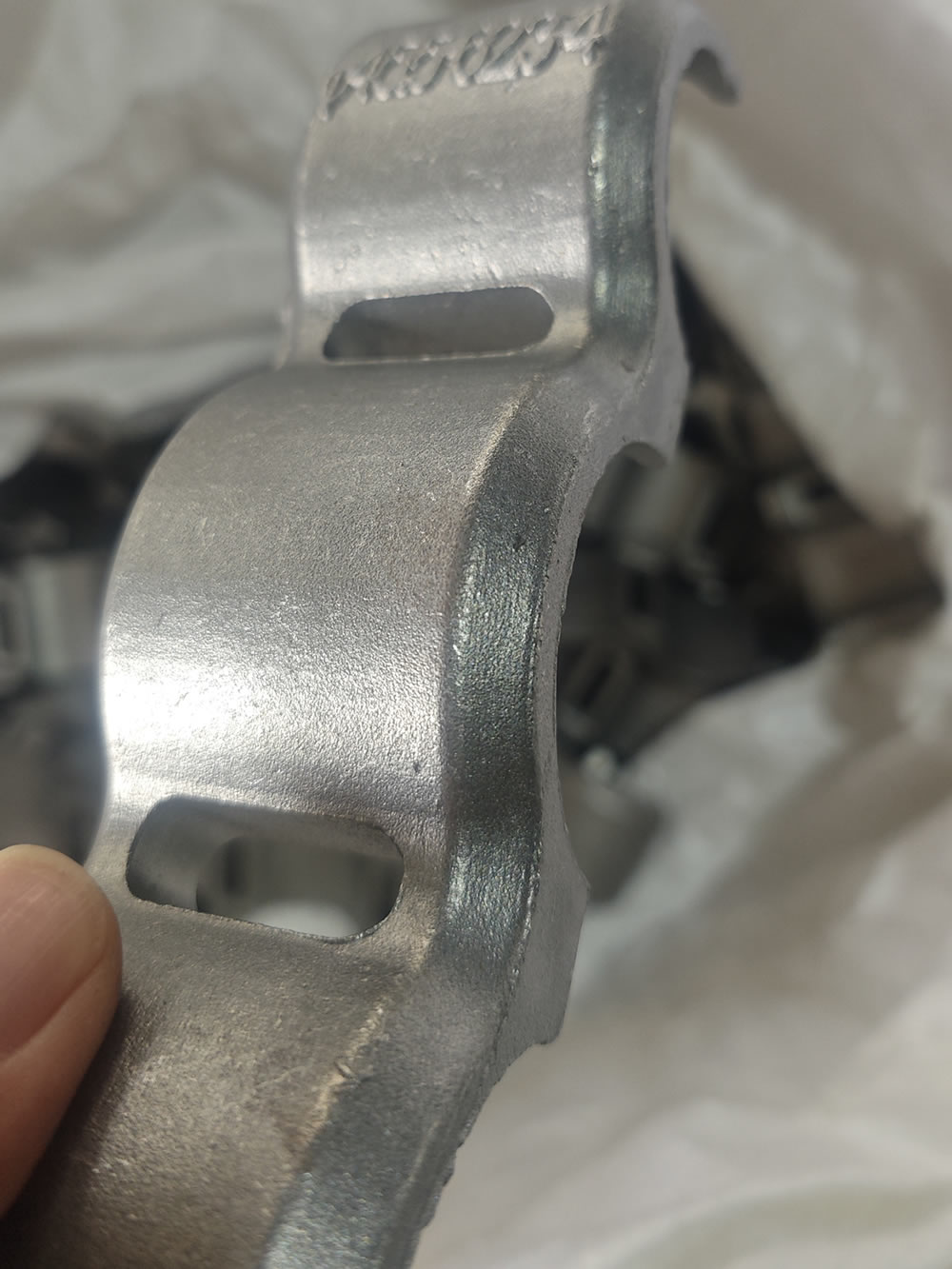 Length measurement of cast pipe clamp straight tube