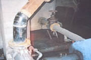 A composite elbow was used in a mining plant for about fifty thousands hours.