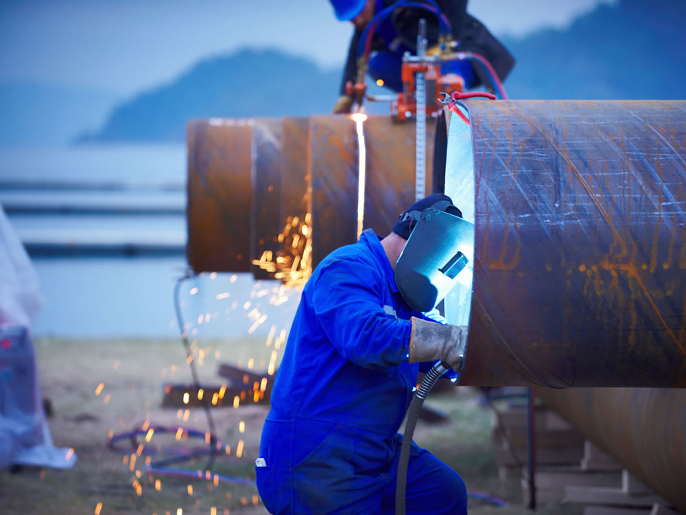 DSAW Pipe on process