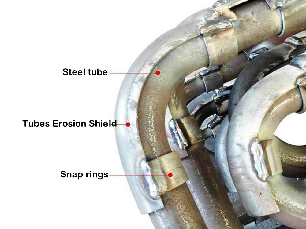 Install erosion shield with snap ring