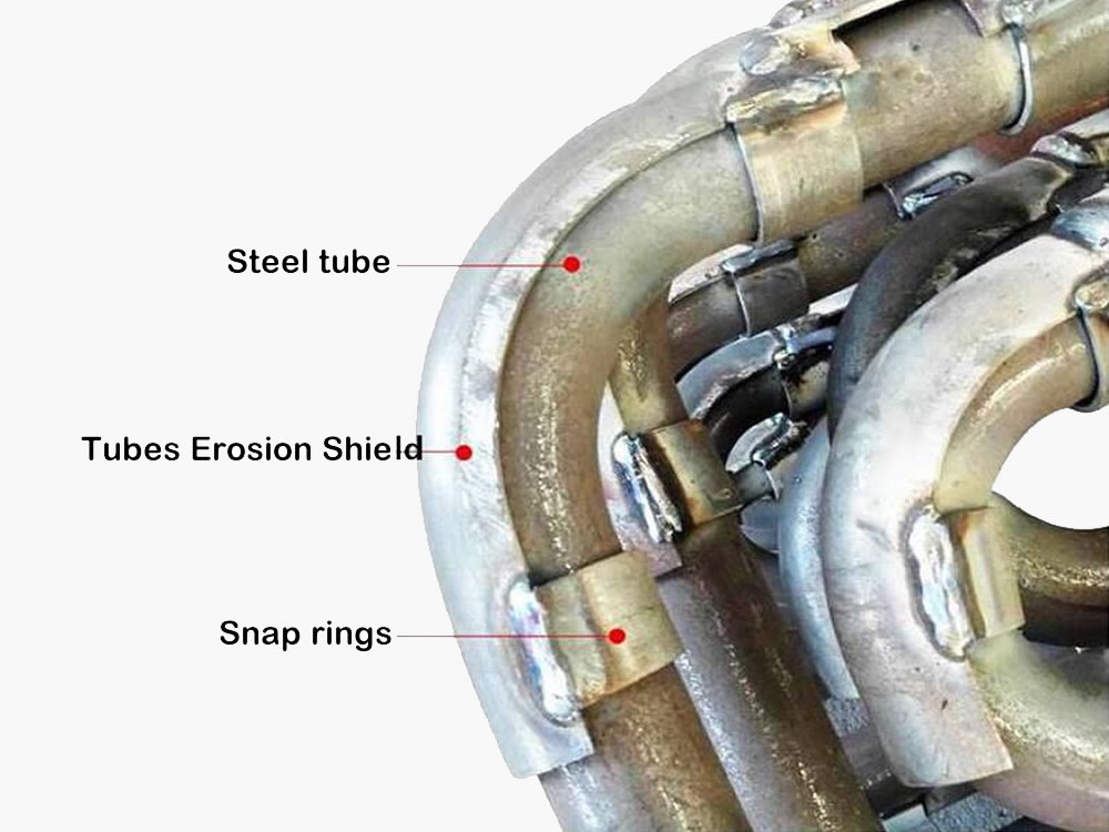 Install erosion shield with snap ring