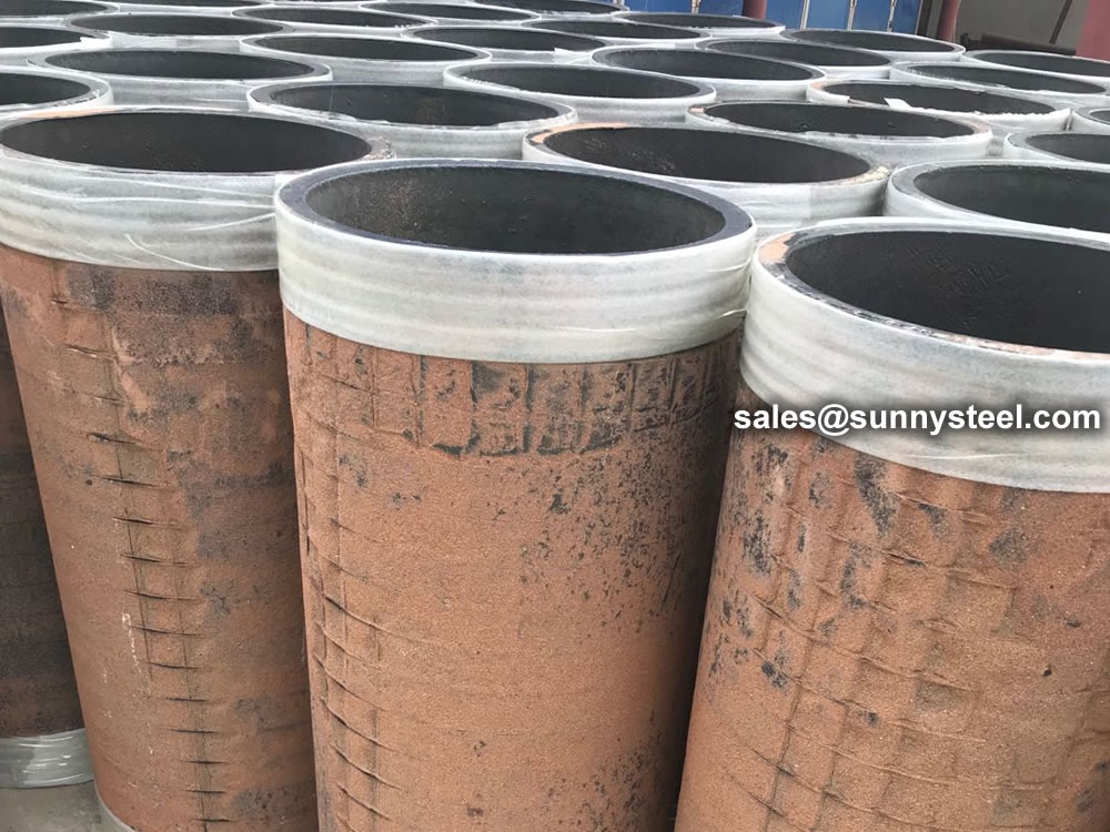 Natural cast basalt pipe