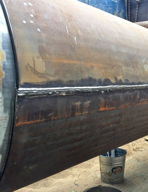 repair with half pipe sleeve