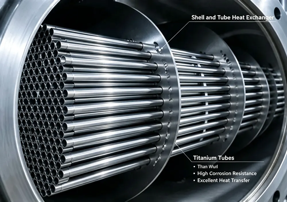 Titanium Tub Shell and Tube Heat Exchanger