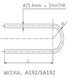 U bend tube drawing