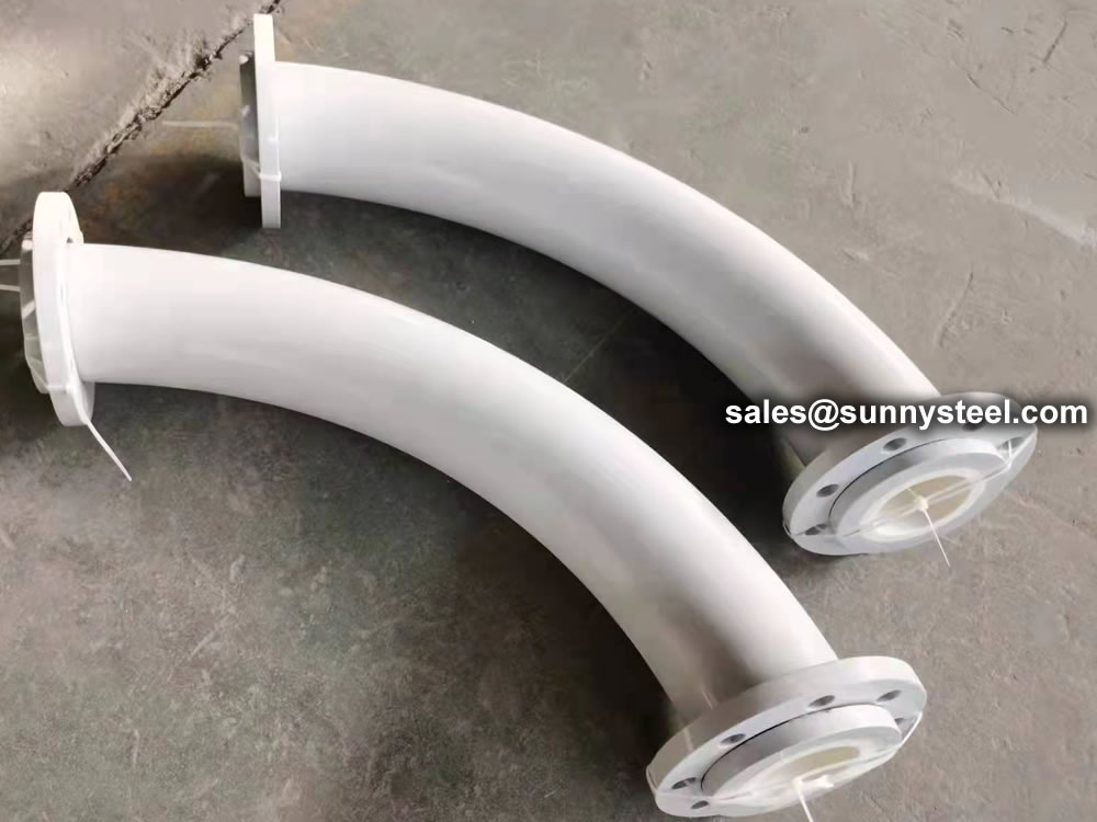 Wear resistant ceramic lined pipe bend