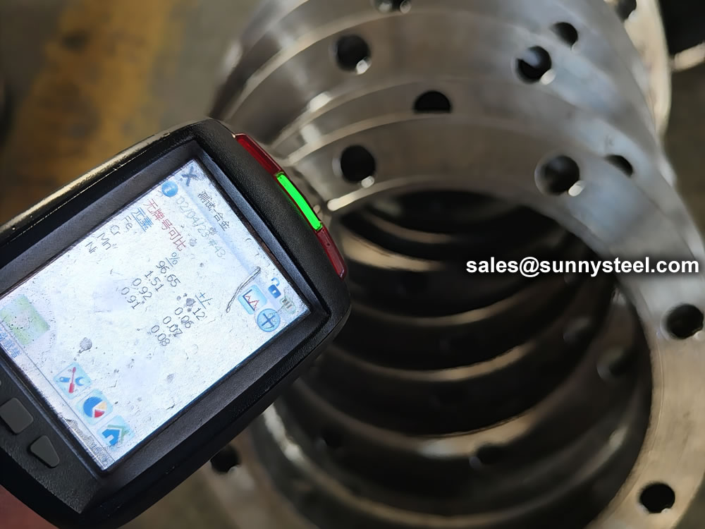 PMI test for ZG40CrMnMoNiSiRe flange